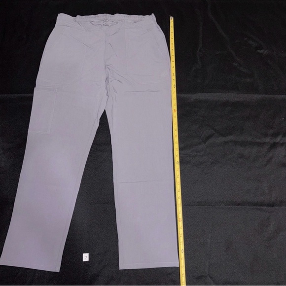 AllHeart Size Medium-P Unisex Drawstring Scrub Pants Straight Leg Gray - Picture 5 of 8